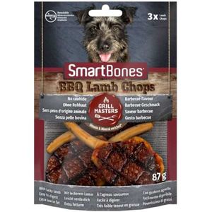 Smartbones Grill Masters Lamb Chop 3St Rawhide Free Chew Dog Treats