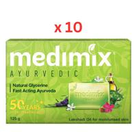 Medimix Ayurvedic Natural Glycerine Moisturizer Soap 125gm Pack Of 10