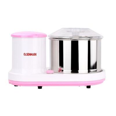 Olsenmark TableTop Wet Grinder India 2Liter, White/Pink - OMWG2452