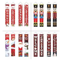 1 Set Christmas Door Hanging Christmas Decoration Modern Farmhouse Decor Christmas Door Banners Christmas Welcome Banner Front Door Oxford Cloth Merry Christmas Lightinthebox - thumbnail