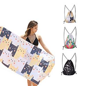 A Hair-Replacement Microfiber Printed Beach Towel Beach Towel Backpack Water Absorption Quick Dry Portable Beach Towel Custom 70140cm Lightinthebox