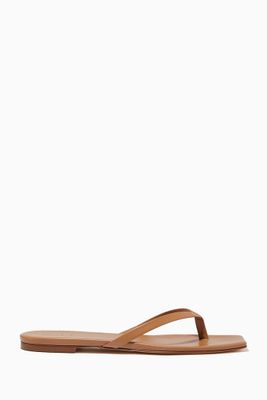 Renee Flat Sandals in Nappa Leather