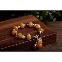 Women's Bead Bracelet Beads Fashion Unique Design Fashion Stone Bracelet Jewelry khaki For Gift Lightinthebox - thumbnail