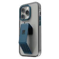 Levelo Morphix Clara Gripstand IMD Clear Back Case For iPhone 14 Pro Max - Blue