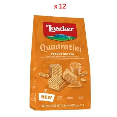 Loacker Quadrtn Peanut Butter Wafers 12X125G