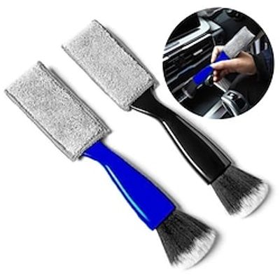 Car Cleaning Tools Air Conditioning Air Outlet Cleaning Dust Removal Soft Brush Multifunctional Auto Interior Cleaning Tool miniinthebox