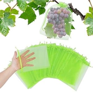 100Pcs Strawberry Grapes Fruit Grow Bags Netting Mesh Vegetable Plant Protection Bags For Pest Control Anti-Bird Garden Tools Lightinthebox