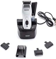 Geepas Rechargeable Trimmer Wet & Dry Hair Clipper for Men, Black and Silver, GTR34N