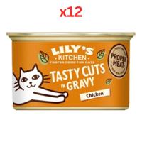 Lily's Kitchen Tasty Cuts Chicken Wet Cat Food 85G (Pack of 12)