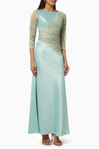 Shimmery Lace Dress in Chiffon