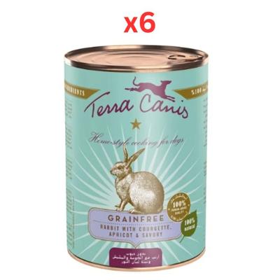 Terra Canis Grain Free Rabbit Dog Wet Food 400G (Pack of 6)