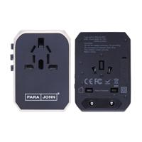 PARA JOHN Universal Travel Adapter,4 USB Port,Adapter For Smartphones,Cameras And More-Works In Many Countries,Durable And Portable, Multiple Plugsore-Works In Many Countries,Durable And Portable,Multiple Plugs