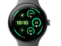 Google Pixel watch 3, 45MM With Fitbit Activity Tracking Heart Rate, Matte Hazel Aluminum Case / Hazel Active Band