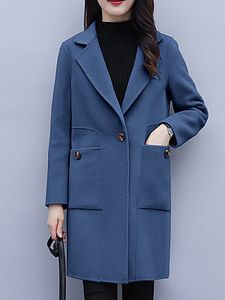 Quilted Thick Mid-length Woolen Coat