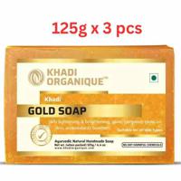 Khadi Organique Gold Soap 125G (Pack Of 3)