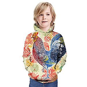 Kids Boys' Hoodie  Sweatshirt Long Sleeve Graphic Print Yellow Children Tops Summer Active Regular Fit 3-13 Years miniinthebox