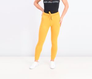 Womens Plain Jogger Pants  Mustard