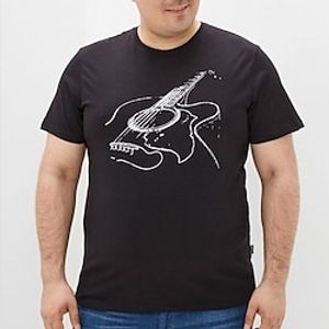 Men's Plus Size Big Tall T shirt Tee Tee Crewneck Black Short Sleeves Outdoor Going out Print Graphic Prints Clothing Apparel Cotton Blend Streetwear Stylish Casual Lightinthebox