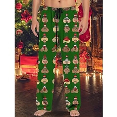 Men's Christmas Pajamas Flannel Pajama Pants Lounge Pants 1 pcs Cartoon Stylish Casual Comfort Home Christmas Daily Cotton Blend Comfort Soft Pant Drawstring Elastic Waist Spring Fall Green Lightinthebox Men's Christmas Pajamas Flannel Pajama Pants Lounge Pants 1 pcs Cartoon Stylish Casual Comfort Home Christmas Daily Cotton Blend Comfort Soft Pant Drawstring Elastic Waist Spring Fall Green Lightinthebox