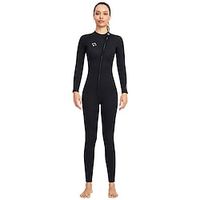DiveSail Women's Full Wetsuit 3mm SCR Neoprene Diving Suit Thermal Warm UPF50 Quick Dry High Elasticity Long Sleeve Front Zip - Swimming Diving Surfing Scuba Solid Color Autumn  Fall Spring Summer Lightinthebox - thumbnail