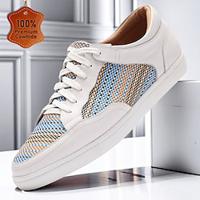 Men's Sneakers Formal Shoes Dress Shoes Leather Italian Full-Grain Cowhide Comfortable Slip Resistant Lace-up White Lightinthebox