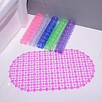 Bathroom Non Slip Mat, Bath Bathtub Shower Room With Suction Cups, PVC Bath Mat, Pink, White, Green, miniinthebox - thumbnail
