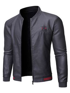 Mens Winter fashion leather jacket