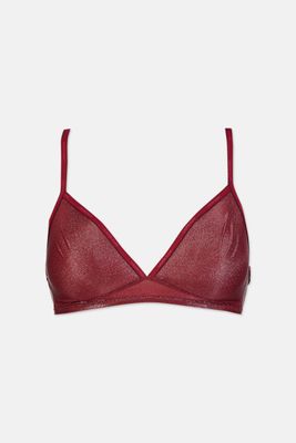 Womens Tringle  Non-Wire Non-Padded Lightly Bra  Maroon
