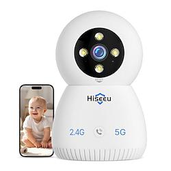 Hiseeu Indoor Security Camera 2.4G/5G 5MP Baby Monitor Pet Camera for Home Security PTZ 360 Auto Tracking 2 Way Audio Night Vision PIR Detection Local Storage Lightinthebox