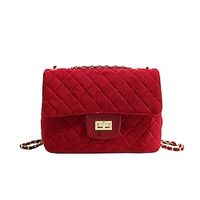 Women's Crossbody Bag Suede Daily Chain Large Capacity Lightweight Geometric Wine Black Rose Pink miniinthebox