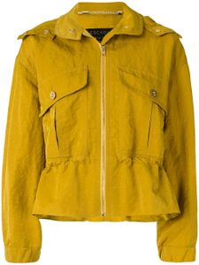 Escada drawstring-waist hooded jacket - Yellow