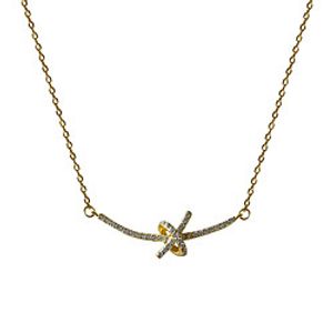 yongcheng s925 sterling silver zircon knotted winding necklace temperament simple french retro student elegant clavicle chain female Lightinthebox