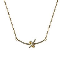 yongcheng s925 sterling silver zircon knotted winding necklace temperament simple french retro student elegant clavicle chain female Lightinthebox - thumbnail