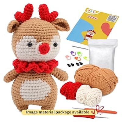 Crochetta Crochet Kit for Beginners - Crochet Starter Kit with Video Tutorials, Learn to Crochet Kits for Adults and Kids Deer Doll Hook Music Material Bag Handmade DIY Knitted Woolen Lightinthebox Crochetta Crochet Kit for Beginners - Crochet Starter Kit with Video Tutorials, Learn to Crochet Kits for Adults and Kids Deer Doll Hook Music Material Bag Handmade DIY Knitted Woolen Lightinthebox
