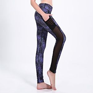 Women's Casual Yoga Comfort Daily Gym Leggings Pants Print Leopard Ankle-Length Patchwork Print Black miniinthebox