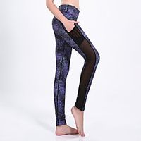 Women's Casual Yoga Comfort Daily Gym Leggings Pants Print Leopard Ankle-Length Patchwork Print Black miniinthebox - thumbnail