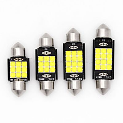 4pc C5W C10W  LED CANBUS Festoon 31mm 36mm 39mm 41mm  3030 Chip 12SMD 12V Reading Lamp Car Interior Light  Plate Lamp White Lightinthebox