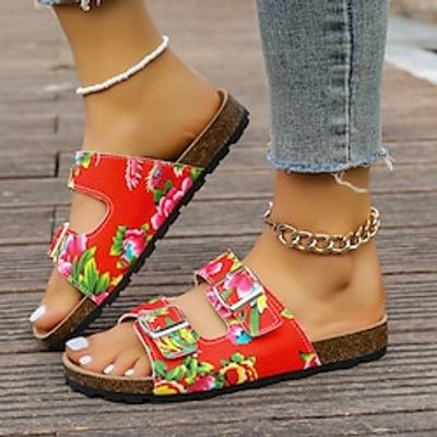 Women's Slippers Outdoor Slippers Daily Flat Heel Open Toe Casual Polyester Loafer Black White Red Lightinthebox Women's Slippers Outdoor Slippers Daily Flat Heel Open Toe Casual Polyester Loafer Black White Red Lightinthebox