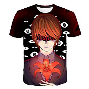 Inspired by Death Note Cosplay Anime Cartoon 100% Polyester 3D Harajuku Graphic Kawaii T-shirt For Women's / Men's miniinthebox