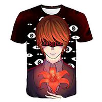 Inspired by Death Note Cosplay Anime Cartoon 100% Polyester 3D Harajuku Graphic Kawaii T-shirt For Women's / Men's miniinthebox - thumbnail
