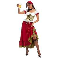 Carnival Oktoberfest Beer Costume Dirndl Trachtenkleider Dirndl Blouse Oktoberfest / Beer Bavarian Bavarian Wiesn Traditional Style Wiesn Women's Traditional Style Cloth Blouse Top Skirt Lightinthebox