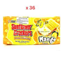 Croley Foods Sunflower Crackers Cream Sandwich Mango Flavor (10X27G), Pack Of 36 (UAE Delivery Only)