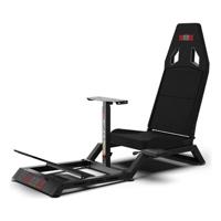 Next Level Racing Challenger Cockpit, Gear Shifter Support, Seat Slider, Reclining Seat, Wheel Angle Adjustment, Solid Pedal Plate, Carbon Steel Frame, Black - NLR-S016