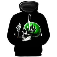 Skeleton  Skull Hoodie Cartoon Manga Anime Front Pocket Graphic Hoodie For Men's Women's Unisex Adults' 3D Print 100% Polyester Casual Daily Lightinthebox - thumbnail