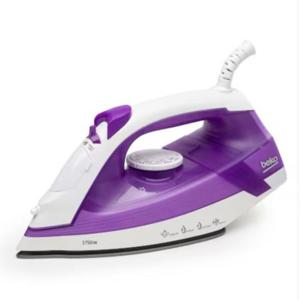 Beko Steam Iron 1750W, PTEF Non-Stick Coated, Self Cleaning, Dry Ironing, Continuous Steam 12G-Min, Shock Steam 100G-Min, 220Ml Capacity - SIM3617