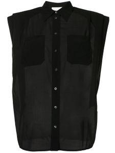 3.1 Phillip Lim sheer sleeveless shirt - Black