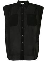 3.1 Phillip Lim sheer sleeveless shirt - Black - thumbnail