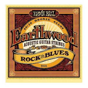 Ernieball 2008 Earthwood Acoustic Rock & Blues Guitar Strings - 80/20 Bronze (10-52 Gauge)