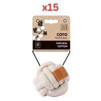 M-Pets Coto White Ball Small Eco Friendly Dog Toy (Pack of 15)