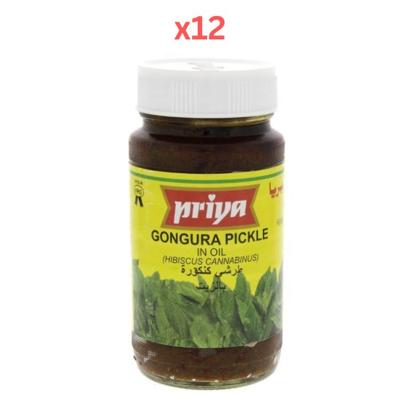 Priya Gongura Pickle In Oil 300g Pack of 12